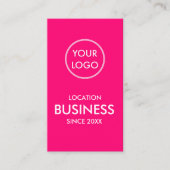 シンプルモダンMinimalist Business Logo Magenta 名刺 (正面)