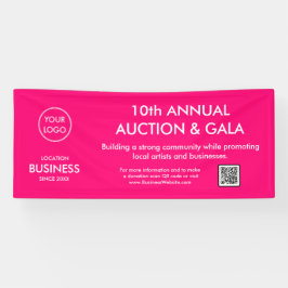 シンプルモダンMinimalist Business Logo Magenta 横断幕