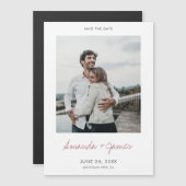 シンプルモダンMinimalist Save the Date Magnet マグネット招待状 (正面/裏面)