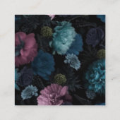 シンプルモダンMoodyフローラウェディングRSVPカード エンクロージャーカード (裏面)