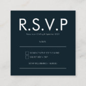 シンプルモダンMoodyフローラウェディングRSVPカード エンクロージャーカード (正面)