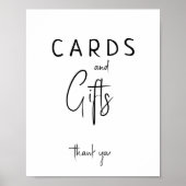 シンプルモダンNeutral Baby Shower Card and Gift ポスター (正面)