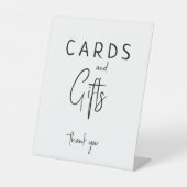 シンプルモダンNeutral Baby Shower Card and Gift 台座サイン (正面)