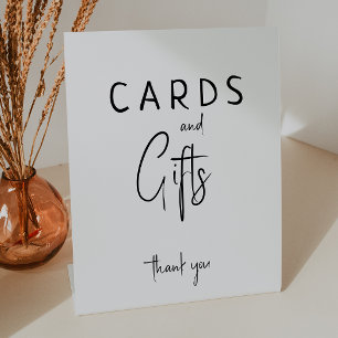 シンプルモダンNeutral Baby Shower Card and Gift 台座サイン