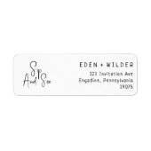 シンプルモダンNeutral SipとSee差出人住所 ラベル (正面)