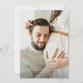 シンプルモダンNeutral Vertical Baby Shower写真 サンキューカード (裏面)