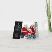 シンプルモダンPhoto メリー Bright Christmas シーズンカード (正面)