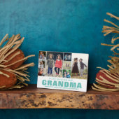 シンプルモダンPhoto Collageカラーおばあちゃんカスタム フォトプラーク (側面)