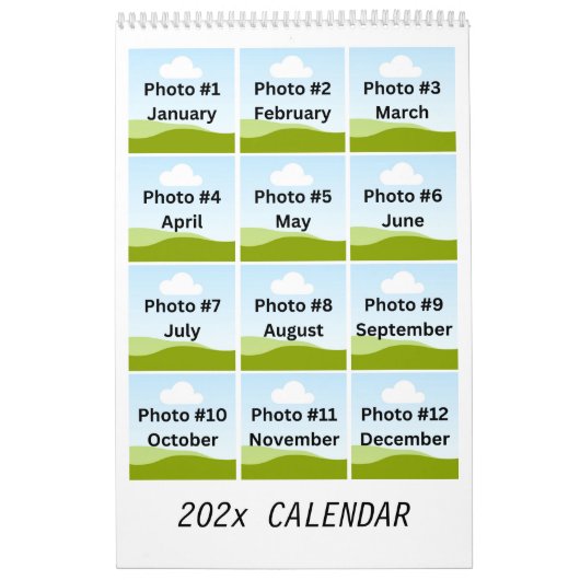 シンプルモダンPhoto Collageミニマルカスタムリスト カレンダー (カバー)