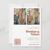 シンプルモダンPhoto Collage結婚式招待状 招待状 (裏面)