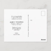 シンプルモダンPhoto Collage赤ちゃんシャワー感謝していユー ポストカード (裏面)