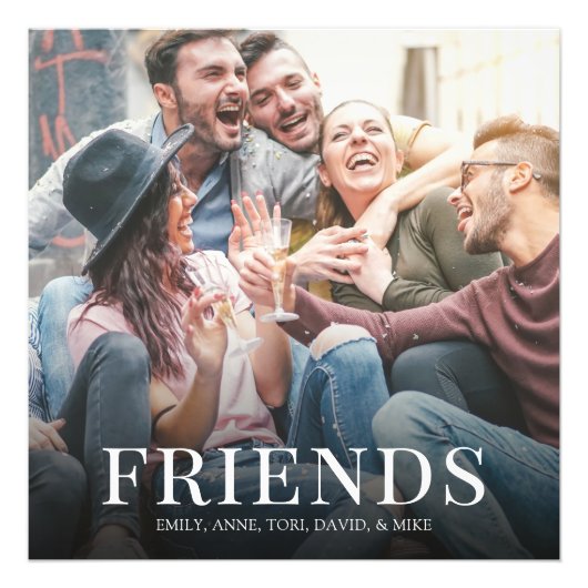 シンプルモダンPhoto Friendsミニマルデザイン フォトプリント (正面)