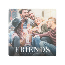 シンプルモダンPhoto Friendsミニマルデザイン メタルプリント