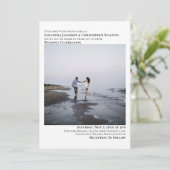シンプルモダンPhoto Minimalist Symmetry結婚の 招待状 (スタンド正面)