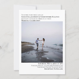 シンプルモダンPhoto Minimalist Symmetry結婚の 招待状