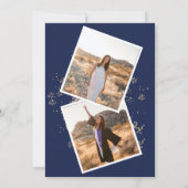 シンプルモダンPhoto Navy Blue Gradation Party 招待状 (裏面)