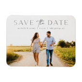 シンプルモダンPhoto Save the Date Thin Magnet マグネット (横)