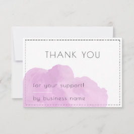 シンプルモダンPink Business Thank You Note Card サンキューカード