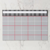 シンプルモダンPlaid Weekly Monthlyカレンダーパッド ペーパーパッド (正面)