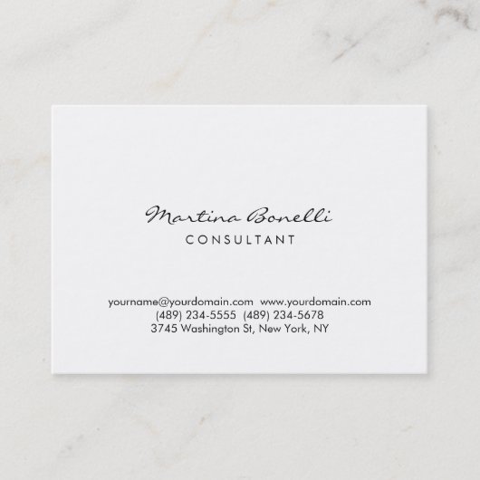 シンプルモダンPlain Minimalist Business Card 名刺 (正面)