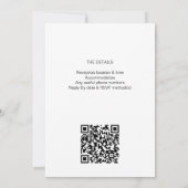 シンプルモダンQRコードRSVP結婚式招待状 招待状 (裏面)