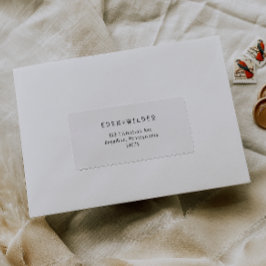 シンプルモダンRSVP差出人住所 ラベル