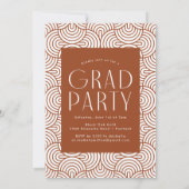 シンプルモダンRust 3写真卒業パーティー 招待状 (裏面)