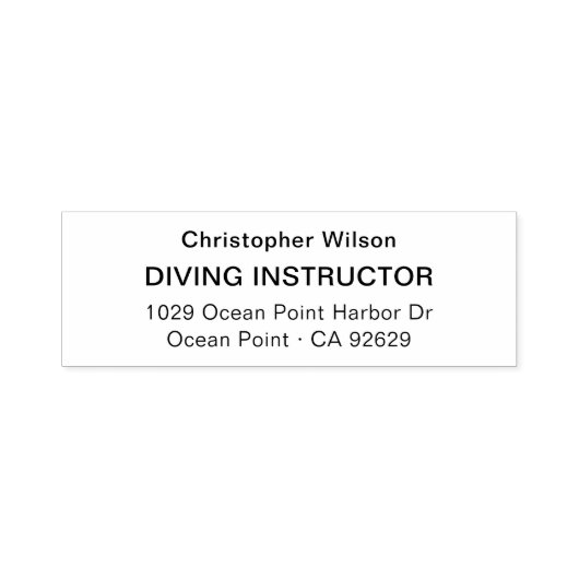 シンプルモダンSans Serif Business |差出人住所 セルフインキングスタンプ (デザイン)