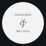 シンプルモダンScriptの封結婚印 ラウンドシール<br><div class="desc">シンプルモダンScriptの封結婚印</div>