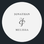 シンプルモダンScriptの封結婚印 ラウンドシール<br><div class="desc">シンプルモダンScriptの封結婚印</div>