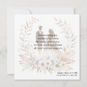 シンプルモダンScriptの結婚写真サンキューカード カード (裏面)