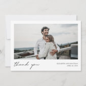 シンプルモダンScriptカスタム Photo結婚's サンキューカード (正面)