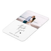 シンプルモダンScriptハート結婚の写真 マグネット (左側)