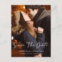 シンプルモダンScript写真の日付を保存結婚する