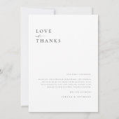 シンプルモダンScript写真結婚の サンキューカード (裏面)
