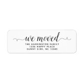 シンプルモダンScript新しいアドレスラベルを移動 ラベル (正面)