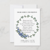 シンプルモダンScript結婚の写真サンキューカード カード (裏面)