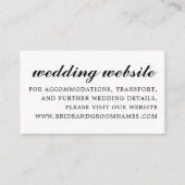 シンプルモダンScript結婚のWebサイト黒 エンクロージャーカード (正面)