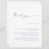 シンプルモダンScript結婚's Thank You Sign |青 (正面/裏面)