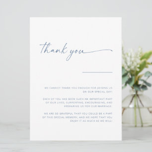 シンプルモダンScript結婚's Thank You Sign 青