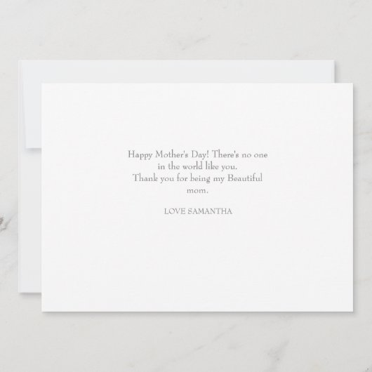 シンプルモダンScript 3写真 | Happy Mothers Day (裏面)