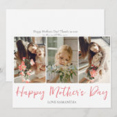 シンプルモダンScript 3写真 | Happy Mothers Day (正面/裏面)