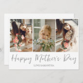 シンプルモダンScript 3写真 | Happy Mothers Day (正面/裏面)