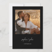 シンプルモダンScript Black結婚's All In One 招待状 (裏面)