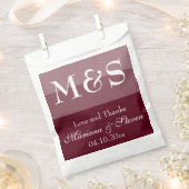 シンプルモダンScript Burgundy フェイバーバッグ (クリップ留めされた状態)