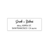 シンプルモダンScript Cooles Names差出人住所 セルフインキングスタンプ (デザイン)