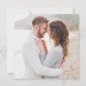 シンプルモダンScript Dress Code写真の結婚Invi 招待状 (裏面)