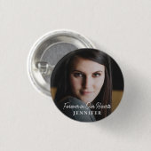 シンプルモダンScript Full Photo Memorial 缶バッジ (正面&裏面)