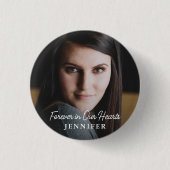 シンプルモダンScript Full Photo Memorial 缶バッジ (正面)