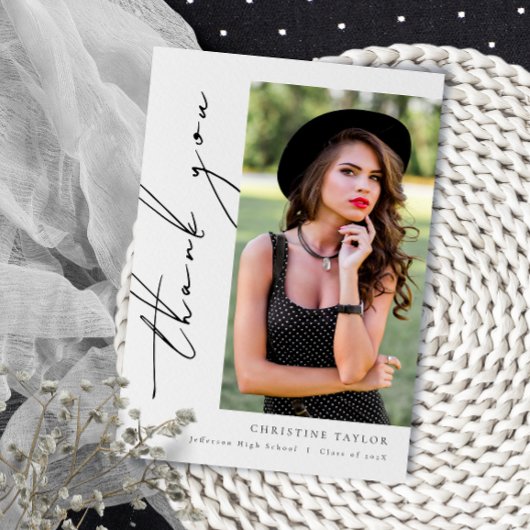 シンプルモダンScript Gradation サンキューカード